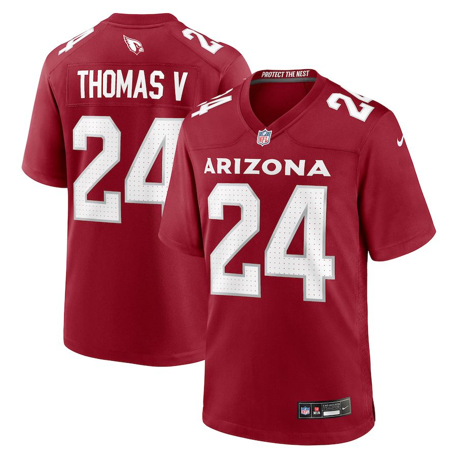 Men Arizona Cardinals #24 Starling Thomas V Nike Cardinal Team Game NFL Jersey->->